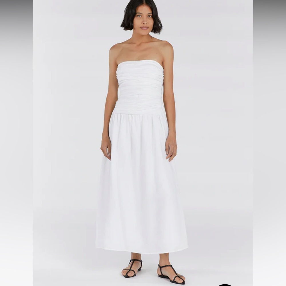 DISSH Catania Linen Strapless Dress